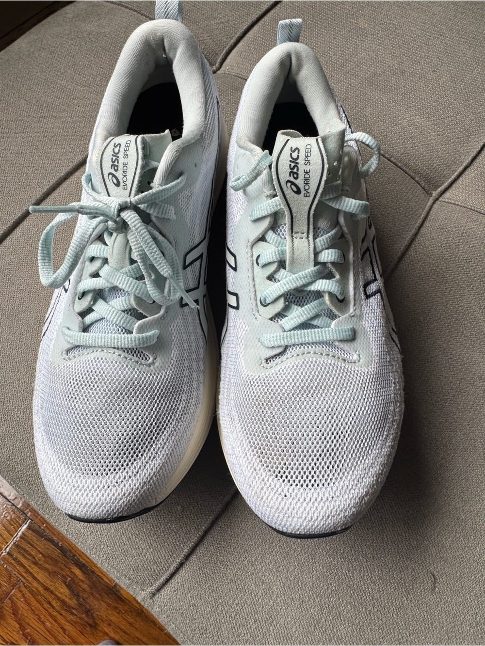 ASICS Light Mint and White Mesh Running Shoes